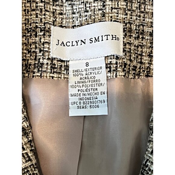 EUC Jaclyn Smith blazer career business layering piece button front closure Sz 8 - Picture 5 of 7